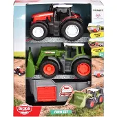 Dickie Toys Spielzeug Traktoren Bauernhof-Set mit Anhänger 2-teilig