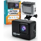 Pora&co - Action camera - 4K - 16MP - 60FPS / 30M Waterdicht / WiFi - Inclusief Accessoires - Actiecamera -