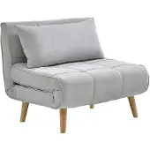 Vente-unique Schlafsessel Chila Hellgrau 90 cm