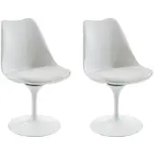 Vente-unique Stuhl 2er-Set - Polypropylen & Metall - Weiß - XAFY