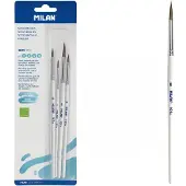 Milan Set mit 4 Rundpinseln der Serie 101 aus Ziegenhaar von