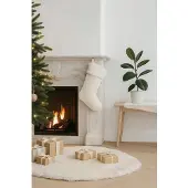 ABERTO DESIGN Weihnachtsstrumpf in Creme - onesize