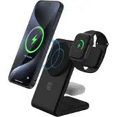 Crong , 3-in-1 Qi Ladegerät iPhone/Watch/AirPods MagSpot, Schwarz