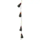 MARELIDA LED Drahtlichterkette TANNENBAUM - 20 warmweiße LED - L: 1,90m - Timer - Batterie - grün