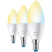 Wiz White Kerze E14 Tunable 40W matt Dreierpack