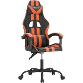 vidaXL Gaming-Stuhl Schwarz und Orange Kunstleder