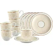 Villeroy & Boch Ivoire Espressoobertasse mit Untertasse 70 ml 6er Set