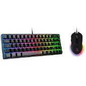 The G-Lab Kabelgebundenes Gaming-Tastatur- und Maus-Bundle – – Hydrogen BKG Combo – AZERTY-Tastatur – Schwarz