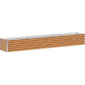 vidaXL Hochbeet Hellbraun 290 x 50 x 36 cm Verzinkter Stahl
