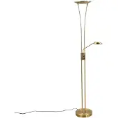 LINDBY LED Deckenfluter Eda , dimmbar, messing / gold, für Wohn- / Esszimmer, Metall, Modern, LED Stehlampe