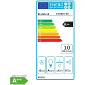 Klarstein Victoria Dunstabzugshaube - 90 cm Abzugshaube, 400 m³/h Luftstrom, A++ , Touch-Bedienfeld, LED-Beleuchtung, Schwarz/Gold, Abluft & Umluft, Leise 52 dB