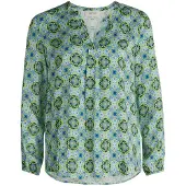 Cartoon Blusenshirt Damen Viskose grün gemustert, 38 830320-0001-00380