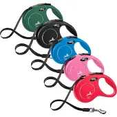Flexi Gurt-Leine New Classic - Tape Leash - Olivgrün - L