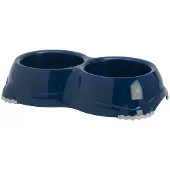 Moderna Products International MODERNA DOUBLE SMARTY BOWL 2x645 ml MIT GUMMIFÜSSEN NAVY