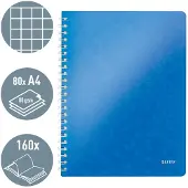 Leitz Notizbuch WOW 4638, DIN A4, kariert, blau