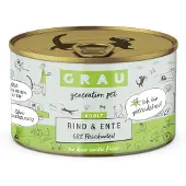 Grau getreidefreies Katzenfutter Rind & Ente - 6 x 200 g