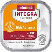 Animonda Integra Protect Nieren Katzenfutter - Schälchen - Rind - 16 x 100 g