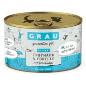 Grau getreidefreies Kittenfutter - Pute & Forelle - 6 x 200 g
