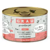 Grau Katze Huhn mit Karotte & Katzenminze 6x200 g Futter