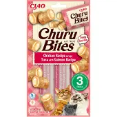 Inaba Ciao Churu Bites Huhn mit Thunfisch und Lachs Katzensnack