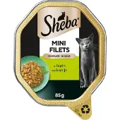 Sheba Mini Filets mit Kaninchen in Sauce Katzen-Nassfutter (Schale 85 g)