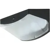 Licht-Erlebnisse Solar Außenleuchte mit Bewegungssensor 10,6 cm breit IP44 LED 3000 K 120 lm Modern Schwarz Outdoor Wandlampe