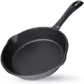 Orion Bratpfanne Gusseisen Pfanne Schmorpfanne Teller 16 cm mit Griff Induktion