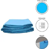 Waterman Pool Ersatzfolie rund in versch. Größen - Dicke 0,4mm - Tiefe 120 cm - blau - Einhängebiese Poolfolie Ersatzfolie Rundbecken 450x120cm - Dicke 0,4mm - Einhängebiese - blau