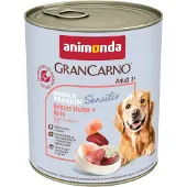 Animonda GranCarno Sparpaket Adult Single Protein Sensitiv 24 x 800 g - Reines Huhn & Reis