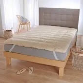 TRAUMSCHLAF Premium Lammflor Topper Unterbett 90x200 cm - beige