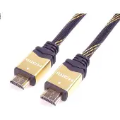 PremiumCord designový HDMI 2.0 kabel, zlacené konektory