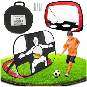 Zolta Kinderfußballtor, tragbare, selbstfaltende Zielmatte, 2 in 1