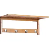 HOMCOM Wandgarderobe-50L x 16B x 17,5H cm-Naturholz | Gr.: onesize