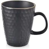 Orion Schwarzer Keramikbecher „TEEZEIT“, 420 ml