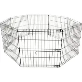 M PETS faltbarer Welpenauslauf - L - Schwarz - 8 x (62 x 91 cm)