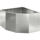 vidaXL Eckpflanzer Silber 60 x 60 x 35 cm Verzinkter Stahl
