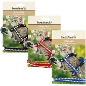 Beeztees Hearts Kätzchengeschirr – Blau – 120 cm x 10 mm