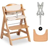 Hauck Beta+, Traditioneller Hochstuhl, Gepolsterter Sitz, Holz, Einfarbig, 5-Punkt, 90 kg