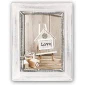 Zep ATHIS, MDF-Platten, Holz, Grau, Weiß, Einzelbilderrahmen, Tisch, Wand, 13 x 18 cm, Rechteckig
