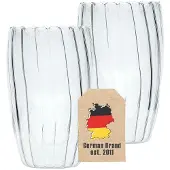Intirilife Thermo Tee Kaffee Glas 350 ml Striped Style