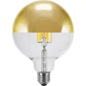 Segula LED Globe 125 Spiegelkopf Gold E27 6.5W 2700K dimm