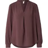 QS -qs Blouses Burgundy Größe: 34 | Longsleeves Outlet | Damen | Braun