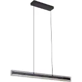 QAZQA Moderne Hängelampe Schwarz mit Rauchglas inkl. LED Easylift - Catch