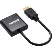 PremiumCord HDMI-zu-VGA-Konverter mit 3,5-mm-Stereo-Klinkenstecker, schwarz (khcon-54)