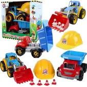 Technok Zestaw pojazdów budowlany + kask Maluch-Bydowlaniec 2 3985 p3