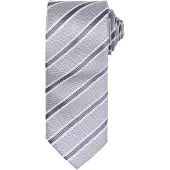 Premier Mens Waffle Stripe Formal Business Tie (2er-Pack) (Silber/Dunkelgrau)