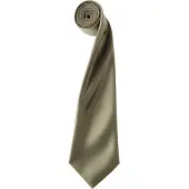 Premier Mens Plain Satin Krawatte (Schmales Blatt) (Salbei)