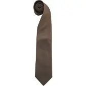 Premier Herren Krawatte Colours, unifarben (Braun)