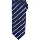 Premier Mens Sports Streifenmuster Formal Work Krawatte (Navy/ Royal)