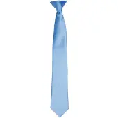 Premier Colours Herren Satin-Clip-Krawatte (Mittelblau)